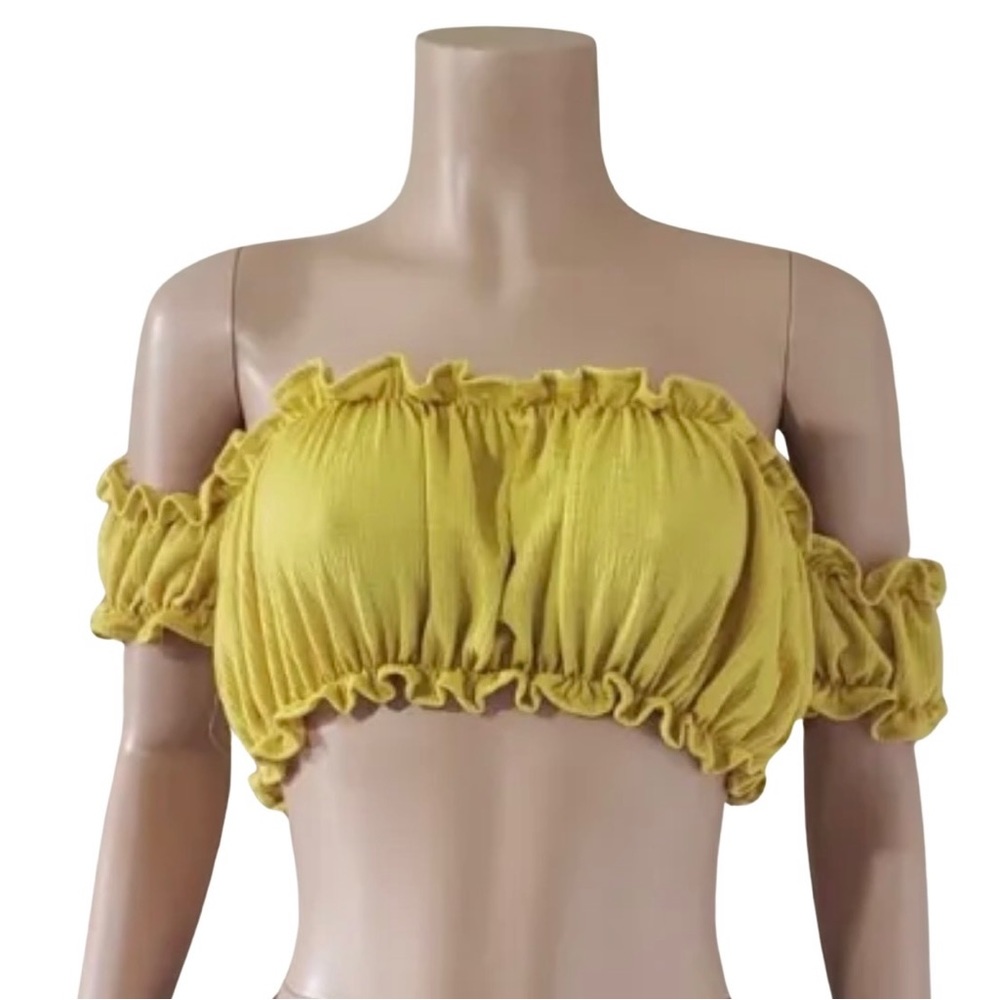 Womens Cropped Top Yellow